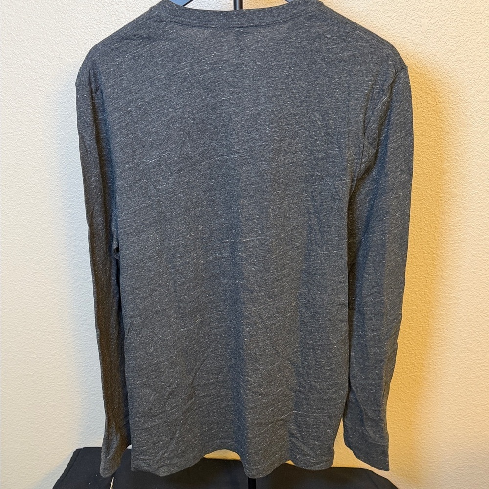 Men's Charcoal Long Sleeve Tee - Picture 5 of 7